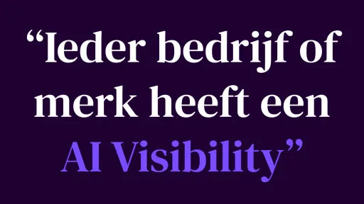 “Ieder bedrijf of merk heeft een AI Visibility”